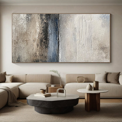 Hand-Painted Neutral Tones Seaside Abstract Art HS171