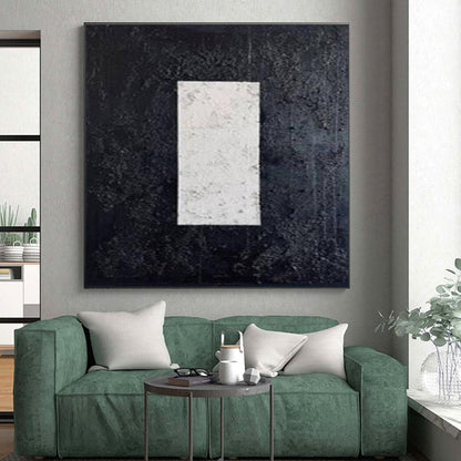 Minimalist Canvas Art Black and White Geometric Abstract Art HS671