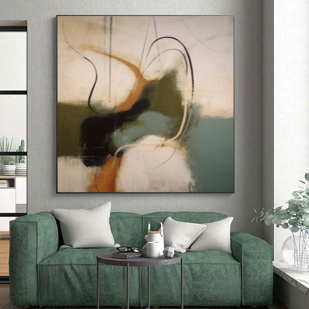 Hand Painted Art Multicolor Gestural Abstract, Modern Art Acrylic HS267