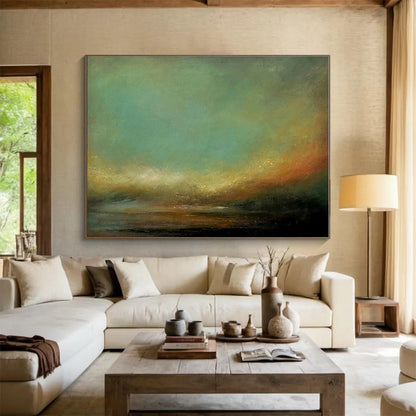 Oversized Canvas Art Multicolor Abstract Landscape Painting WB140