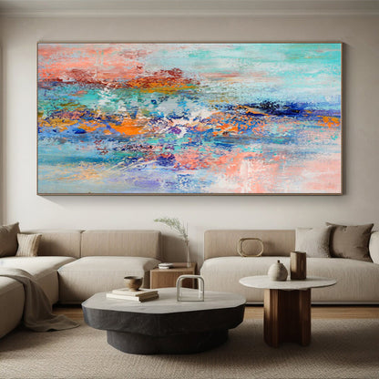 Hand Painted Art Multicolor Textured Abstract, Acrylic Modern Art Paintings HS279