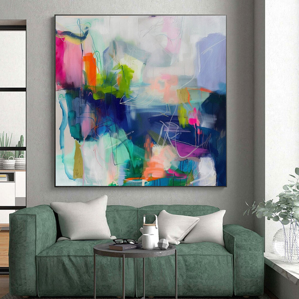 Cool Abstract Paintings Multicolor Dynamic Abstract Art HS715