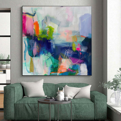 Cool Abstract Paintings Multicolor Dynamic Abstract Art HS715