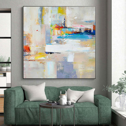 Hand Painted Art Multicolor Textured Abstract, Acrylic Modern Art Paintings HS274