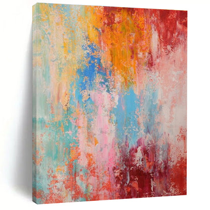 Hand Painted Art Multicolor Textured Abstract, Acrylic Modern Art Paintings HS283