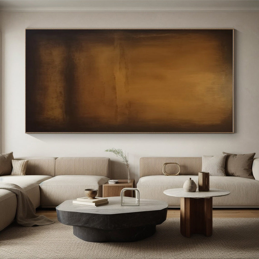 Gaint Canvas Art Brown Textured Abstract, Oversized Abstract Wall Art HS269