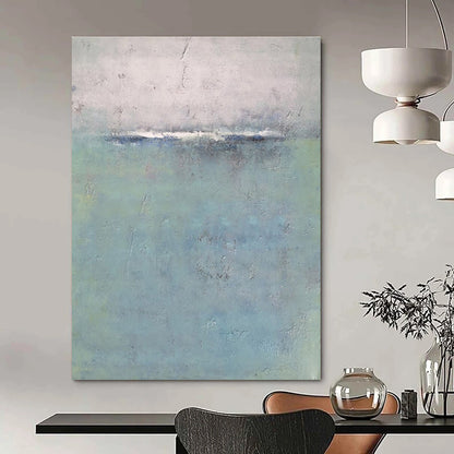 Blue, Gray Abstract Seascape Art For Living Room and Bedroom WS456