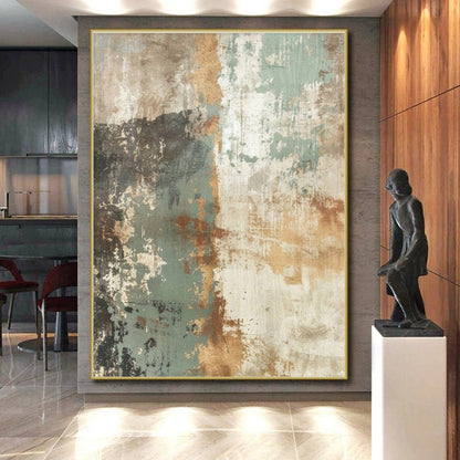 Hand Painted Art Earthy Tones Textured Abstract Art HS741