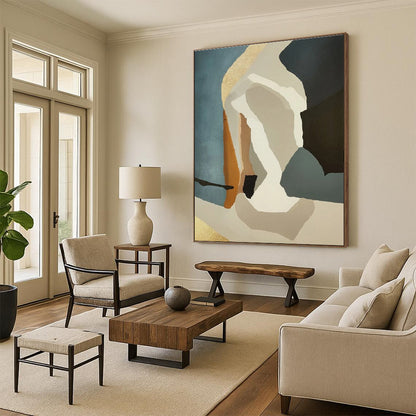 Unique Abstract Art Multicolor Geometric Abstract Composition Art HS376