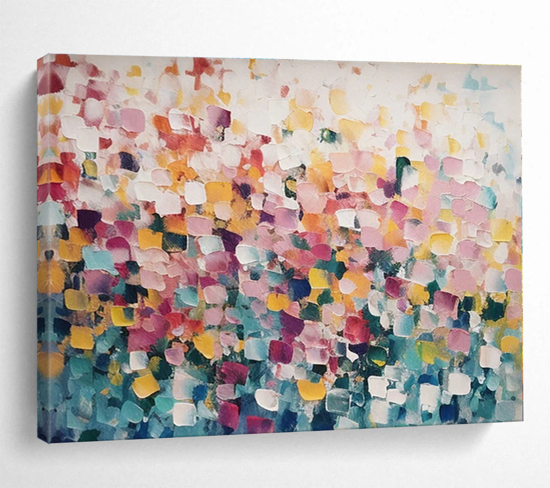 Extra Large Size Multicolor Abstract Pixel Art Painting WB154