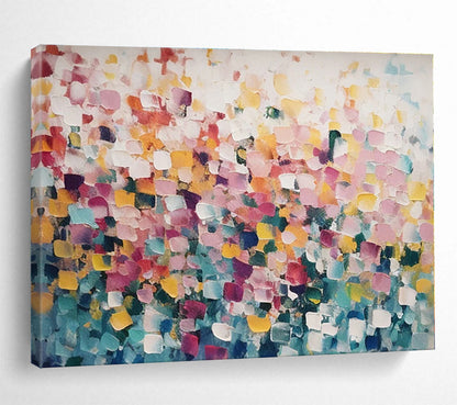 Extra Large Size Multicolor Abstract Pixel Art Painting WB154