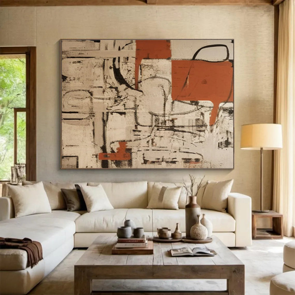 Big Size Multicolor Abstract Geometric Painting WB212