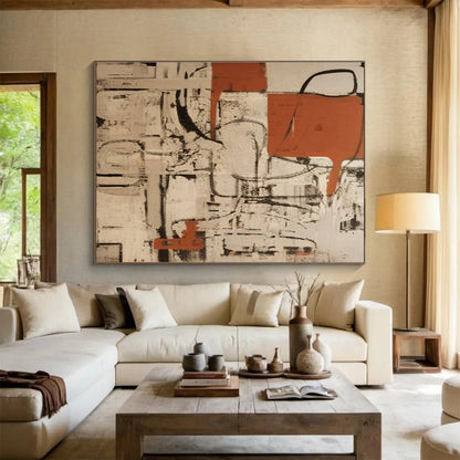 Big Size Multicolor Abstract Geometric Painting WB212