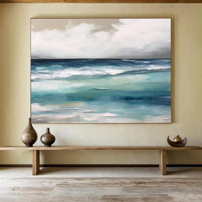 Huge Size Multicolor Abstract Seaside Painting WB197