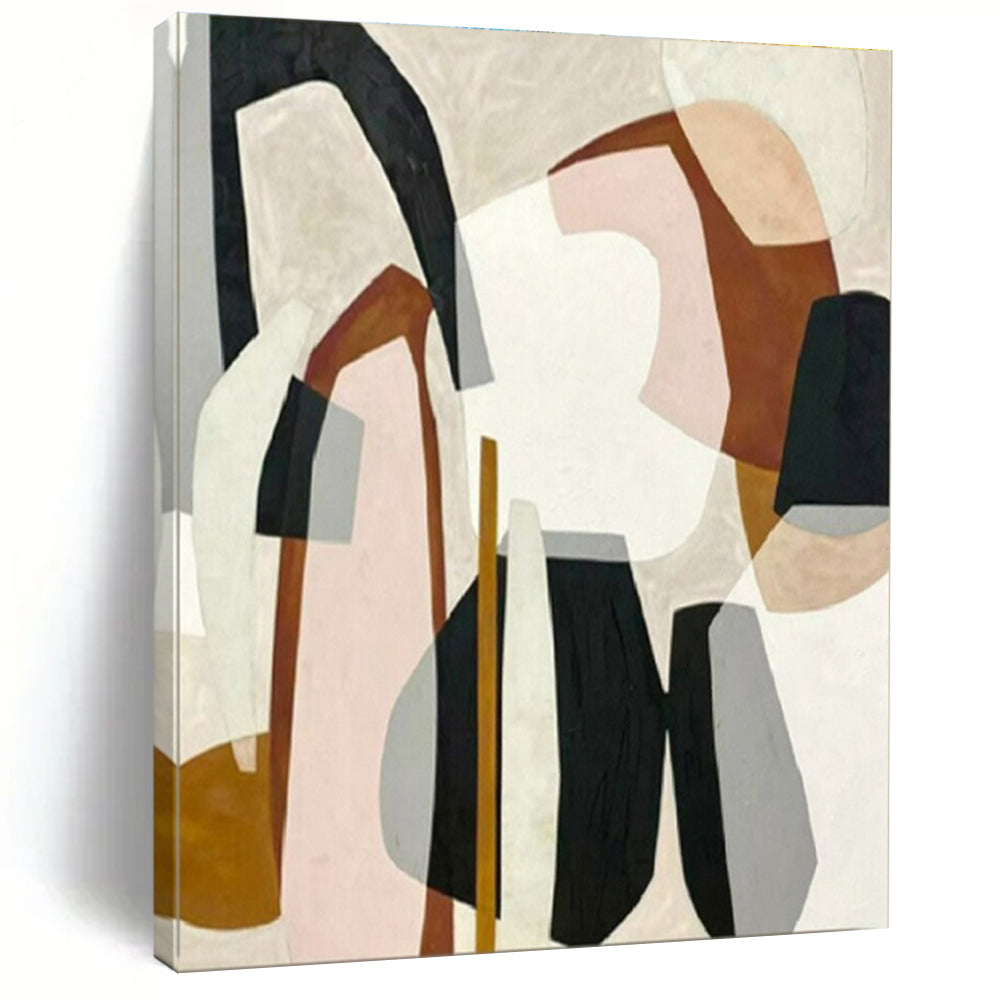 Hand Painted Art Multicolor Geometric Shapes Abstract Art, Acrylic Modern Art Paintings HS551