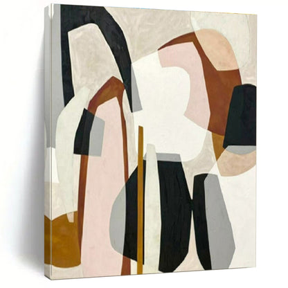 Hand Painted Art Multicolor Geometric Shapes Abstract Art, Acrylic Modern Art Paintings HS551