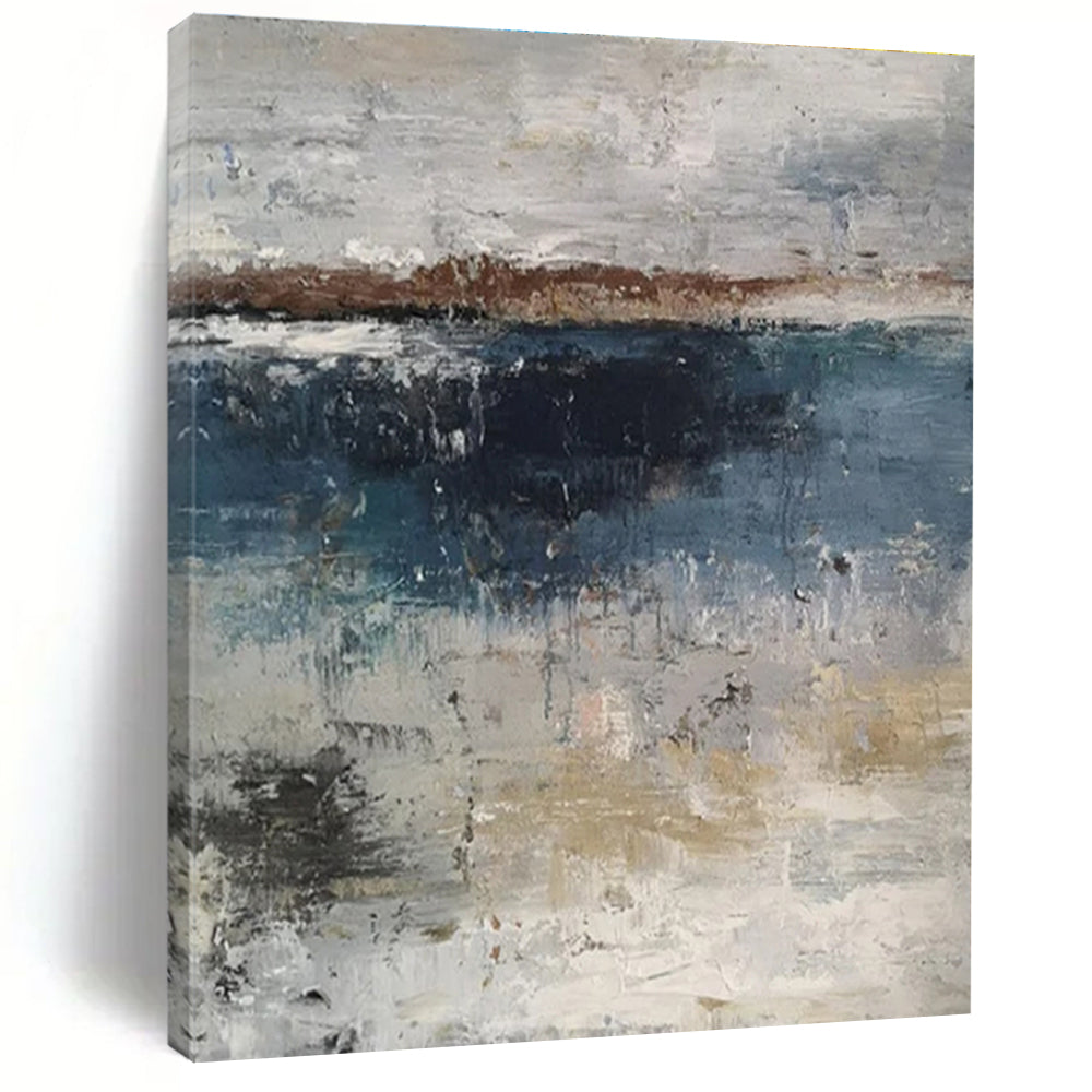 Multicolor Abstract Seaside Painting For Sale WS500