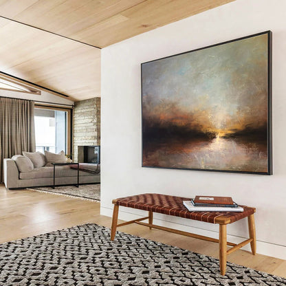 Oversized Canvas Art Multicolor Abstract Landscape Painting WB136