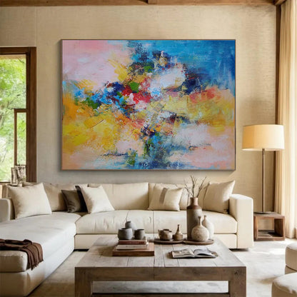 Multicolor Abstract Floral-Inspired Art For Sale WB402