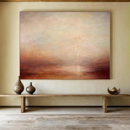 Huge Size Multicolor Abstract Sunset Landscape Painting WB137