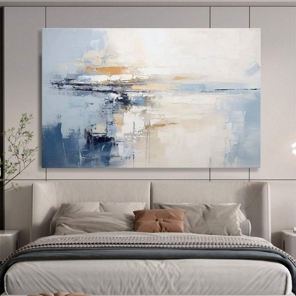Oversized Canvas Art Multicolor Abstract Seaside Painting WB206