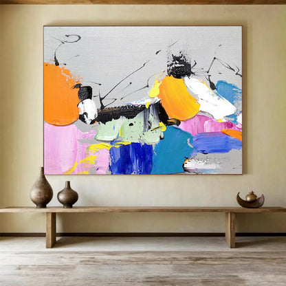 Big Size Multicolor Textured Abstract Art WB233