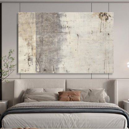 Horizontal Gray Textured Abstract Art WB256