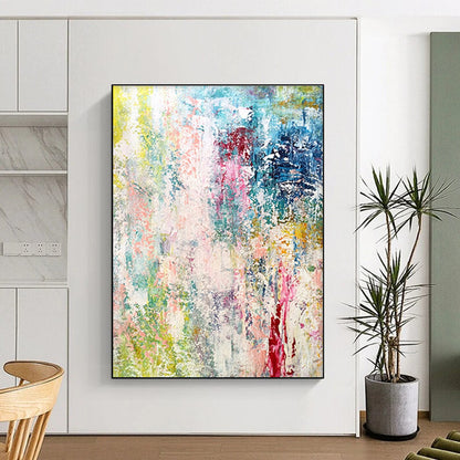Unique Abstract Art Multicolor Textured Abstract, Acrylic Modern Art Paintings HS286