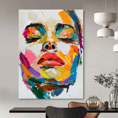 Multicolor Abstract Figurative Art For Living Room and Art Studio WS447
