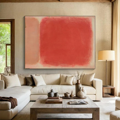 Minimalist Canvas Art Red Minimalist Abstract Painting HS610
