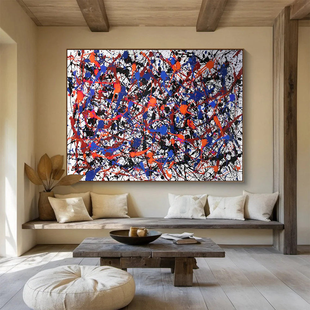 Blue, Beige, Gray Abstract Textured Landscape Art For Sale WB399