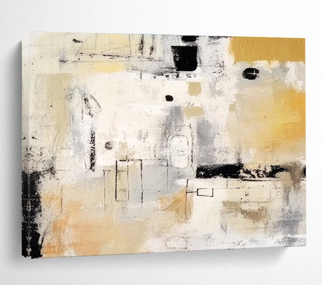 Extra Large Size Multicolor Abstract Seaside Painting WB198