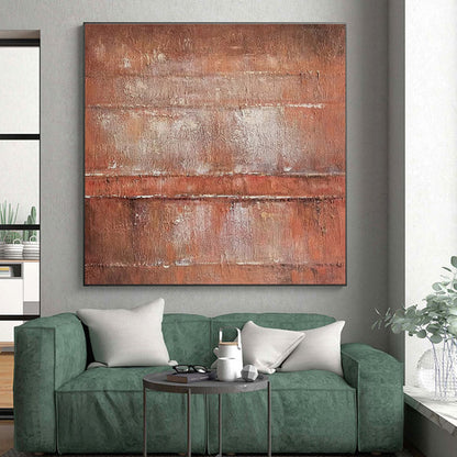 Hand-Painted Brown Textured Abstract, Acrylic Modern Art Painting HS352