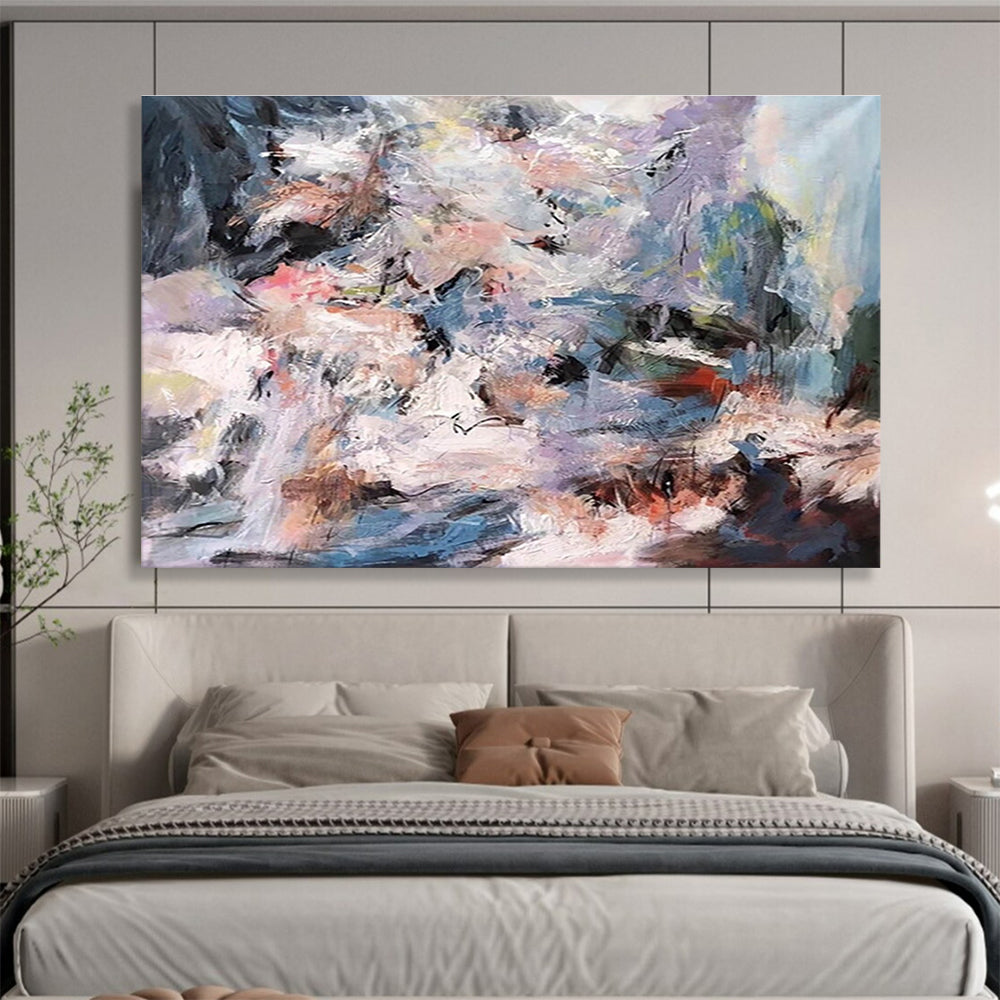 Huge Size Multicolor Abstract Expressionist Painting WB217