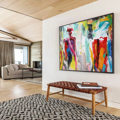 Oversized Canvas Art Multicolor Abstract Figurative Painting WB083