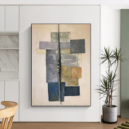 Minimalist Canvas Art Geometric Neutral Shapes Abstract Art HS573