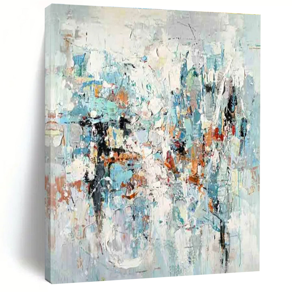 Modern Art Acrylic Multicolor Abstract Composition HS607