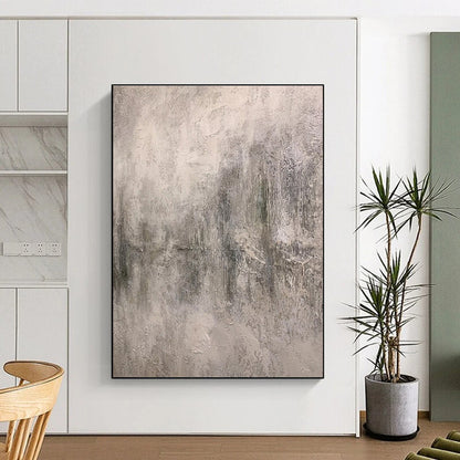 Handmade Art Gray Textured Abstract, Minimalist Canvas Art HS308