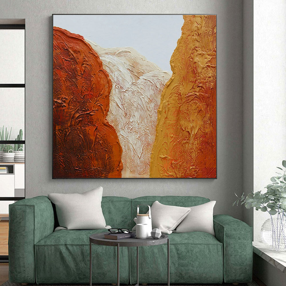 Hand Painting Colorful Textured Landscape-Inspired Abstract Art, Acrylic Modern Art Paintings HS542