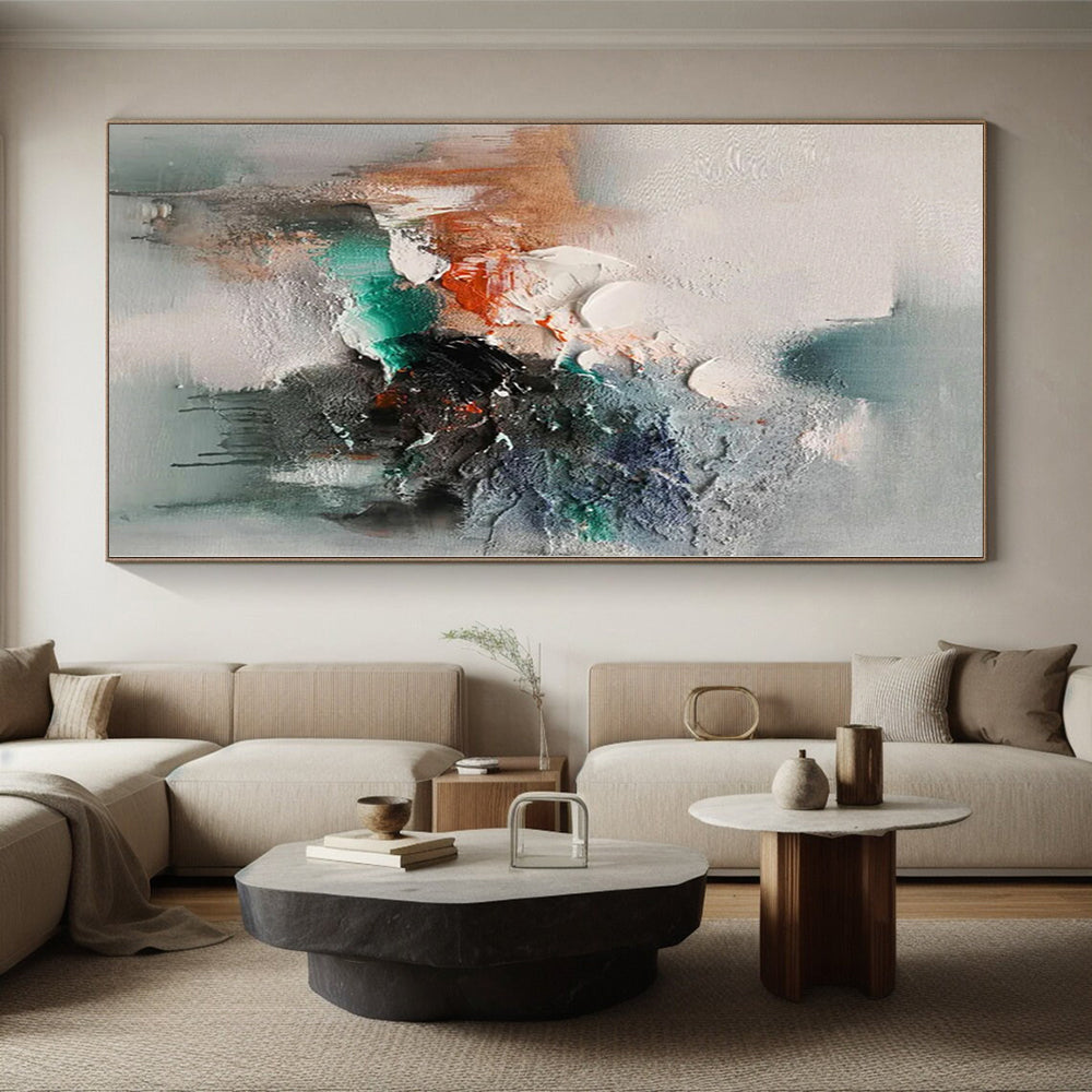 Handmade Art Multicolor Textured Abstract Painting For Sale HS097