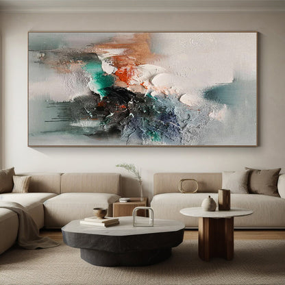 Handmade Art Multicolor Textured Abstract Painting For Sale HS097