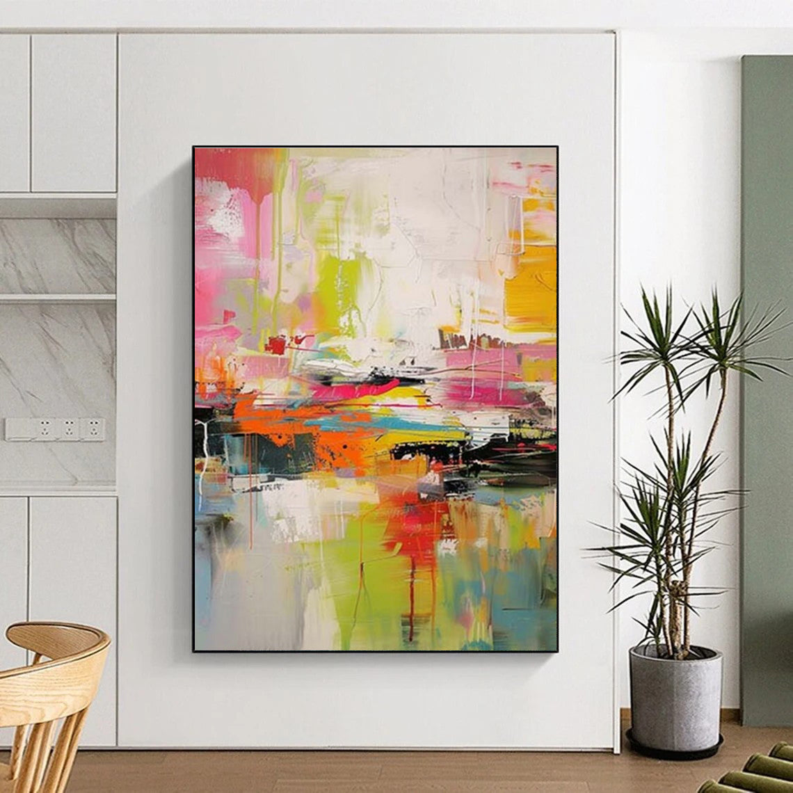 Multicolor Vibrant Abstract Expressionism Painting For Sale Online WS482