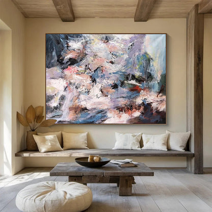 Huge Size Multicolor Abstract Expressionist Painting WB217