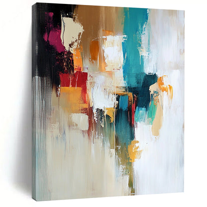 Large Painting In Living Room Multicolor Abstract Shape Painting For Sale HS168