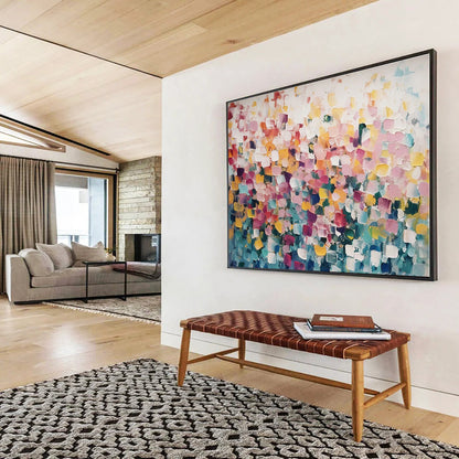 Extra Large Size Multicolor Abstract Pixel Art Painting WB154