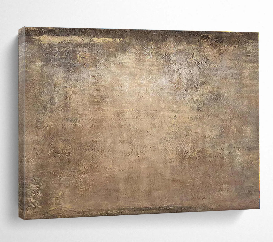 Oversized Canvas Art Brown and Beige Abstract Textured Painting WB120