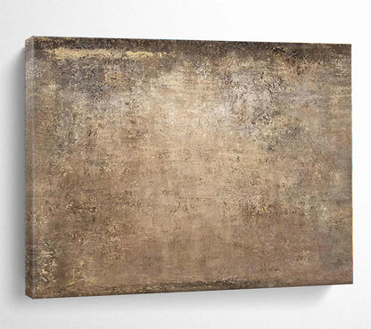 Oversized Canvas Art Brown and Beige Abstract Textured Painting WB120