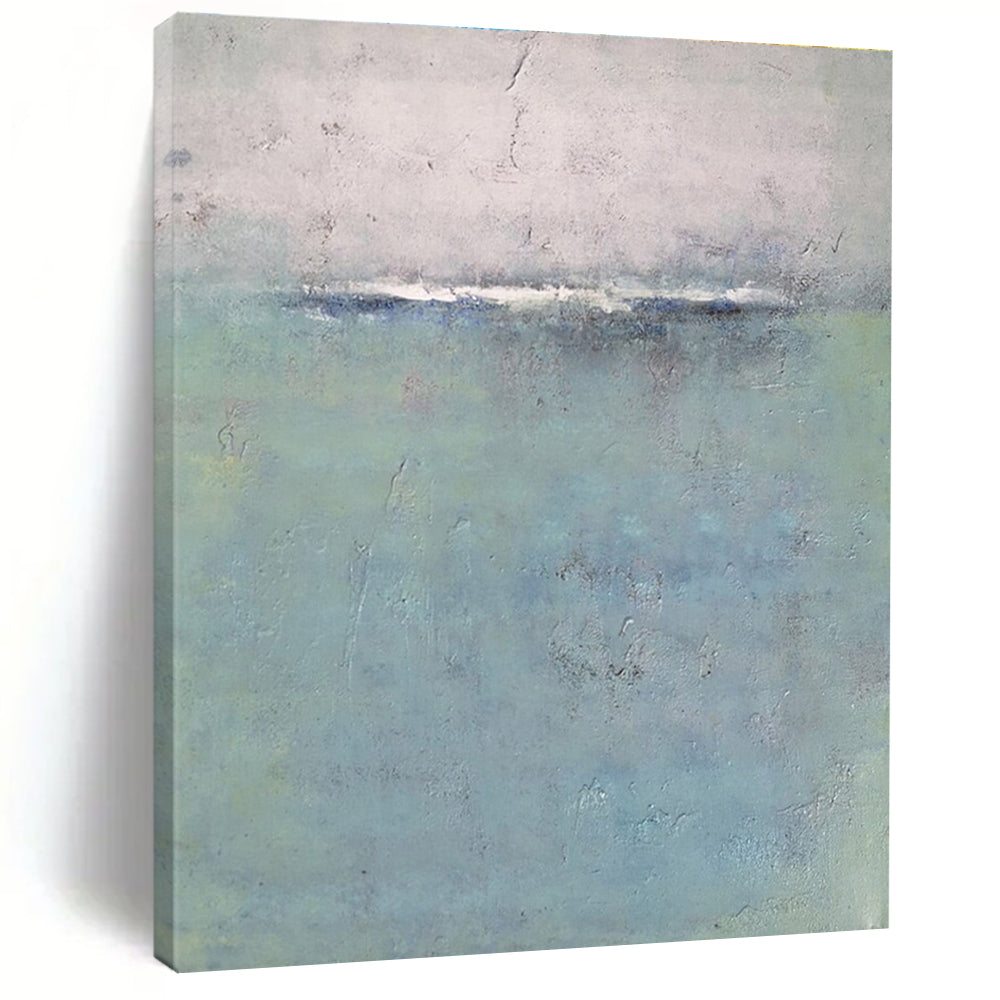Blue, Gray Abstract Seascape Art For Living Room and Bedroom WS456
