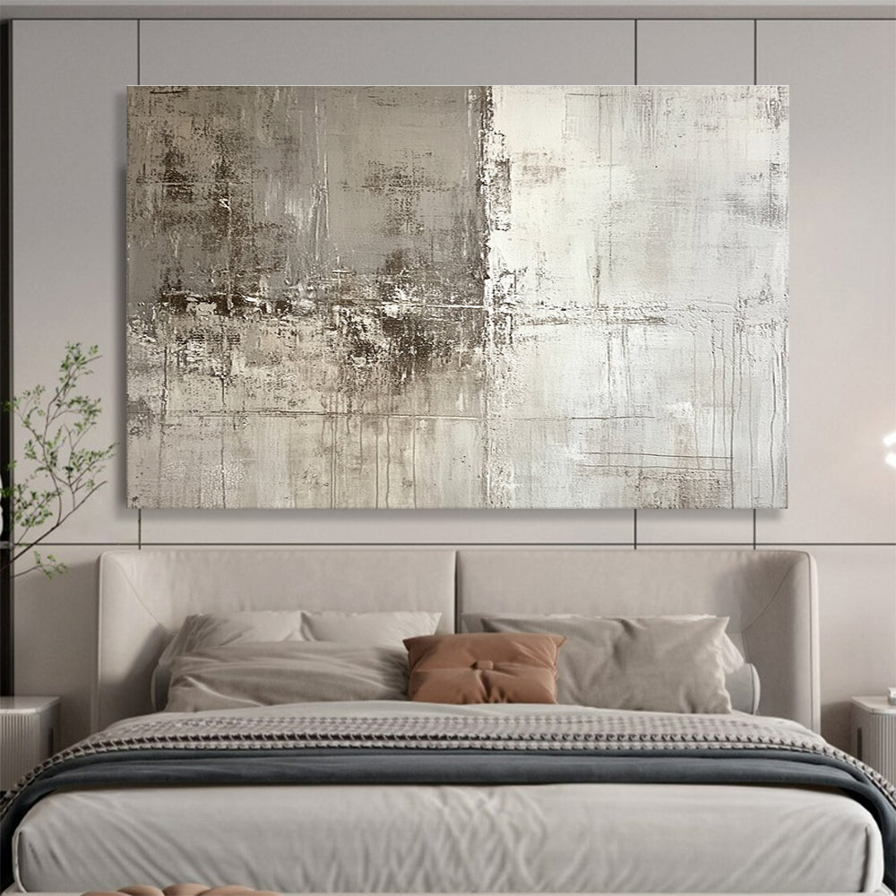 Big Size Gray Textured Abstract Art WB246