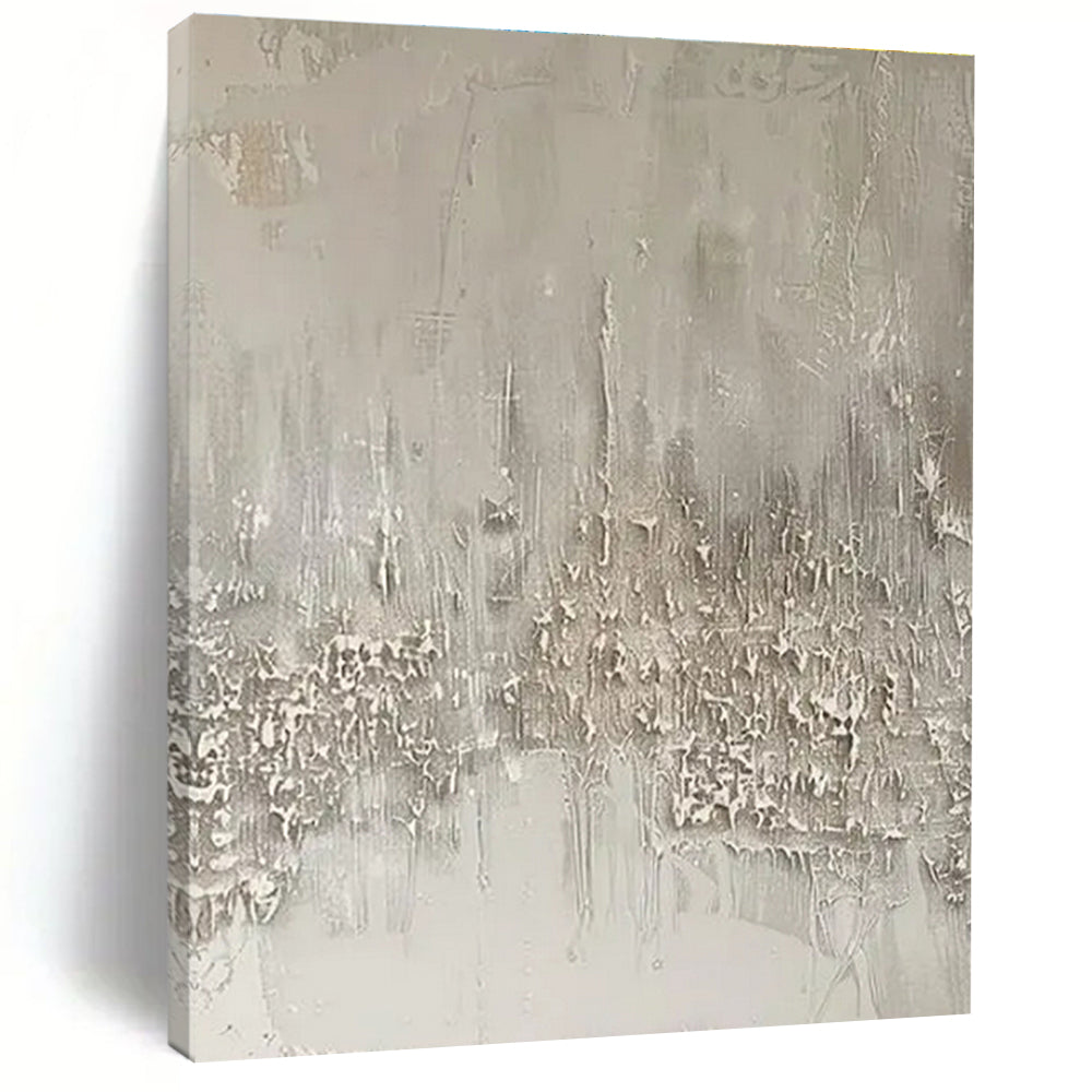Minimalist Canvas Art Beige Textured Abstract Art HS596